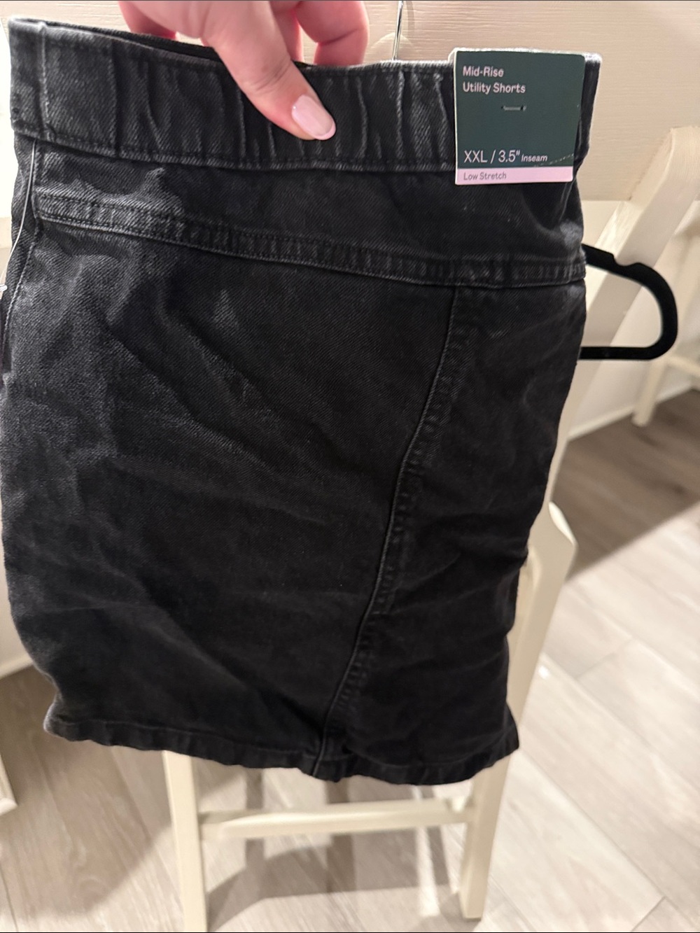 wild fable Black Mid-Rise Utility Shorts